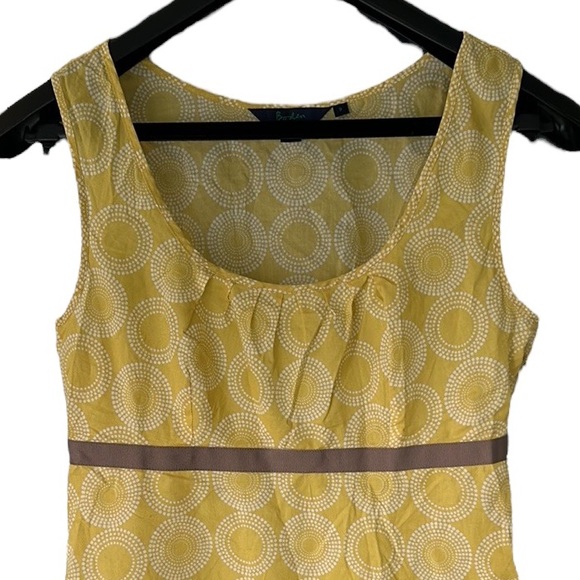 Boden Yellow Geometric Print Ribbon Cropped Tank Top - 4 - Picture 2 of 12